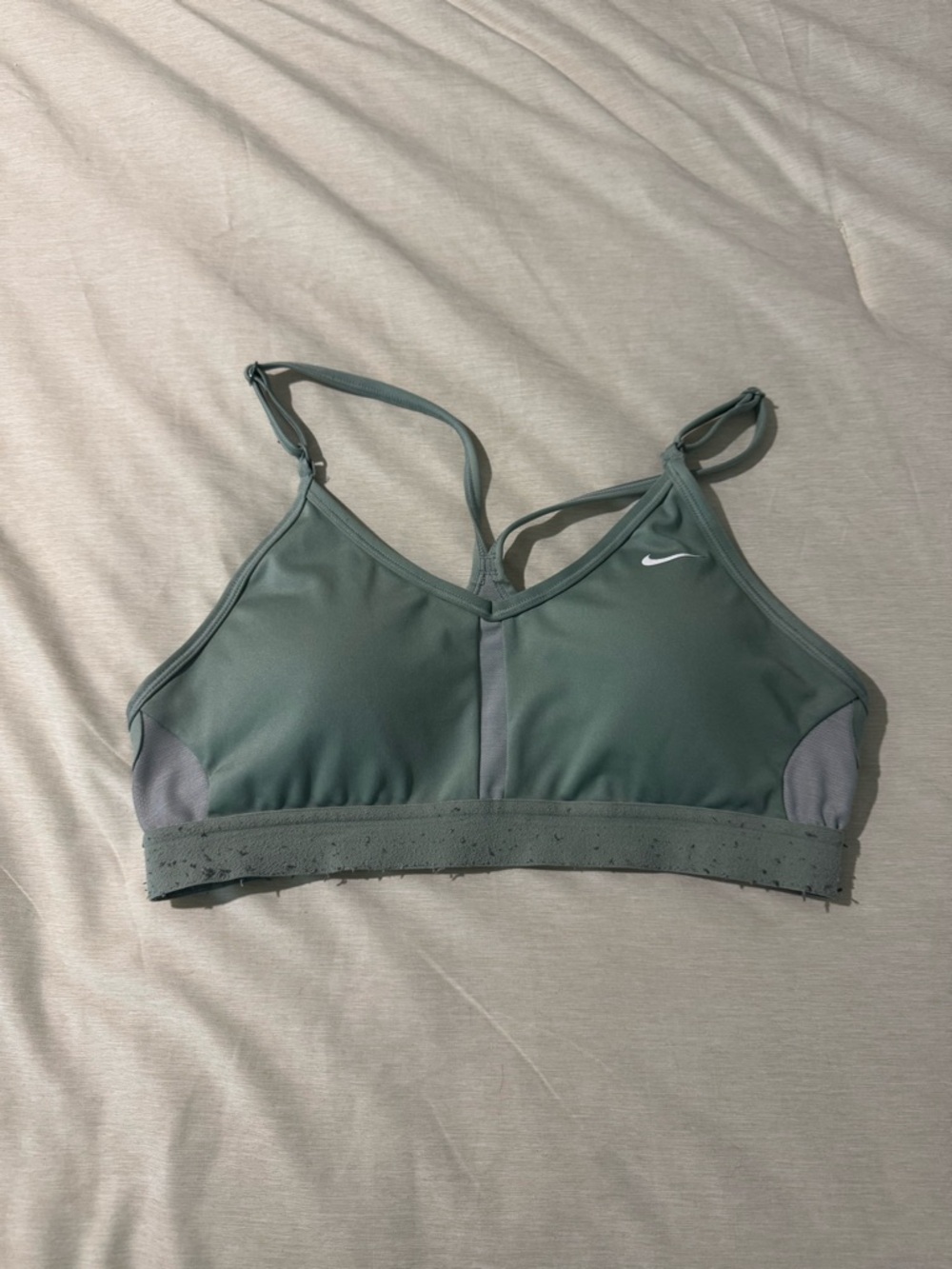 Nike Green Crossback Light-Support Sports Bra